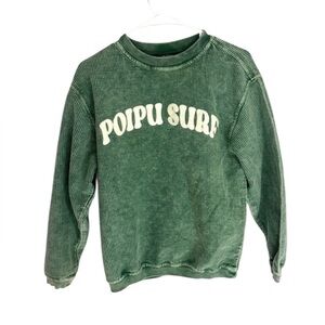 Yesterday's Sportswear Green Ribbed Sweatshirt